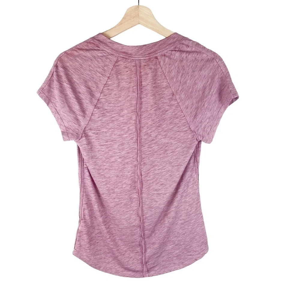Free People We the Free Pink V Neck Tee New